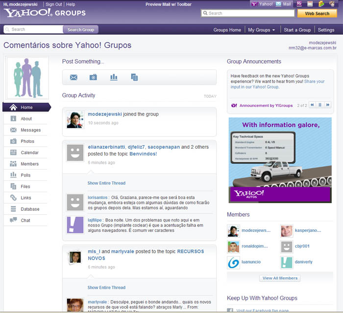 Conheça (com exclusividade) as novidades do Yahoo Grupos