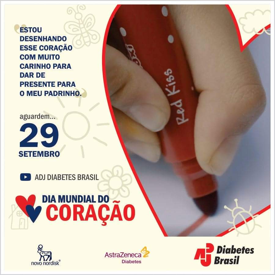 Dia Mundial do Coração: Campanha da ADJ alerta para relação do diabetes com doenças cardiovasculares