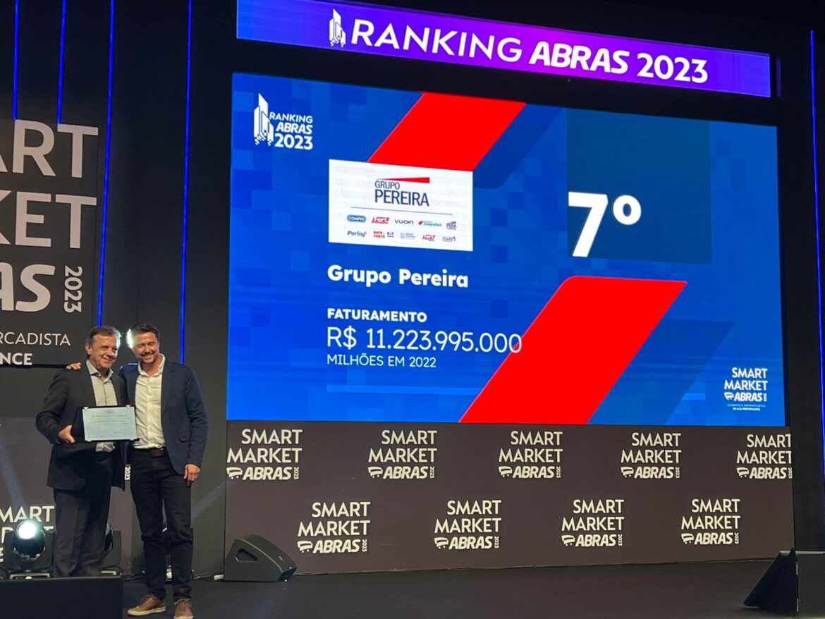 Grupo Pereira ocupa sétima posição no ranking ABRAS 2023