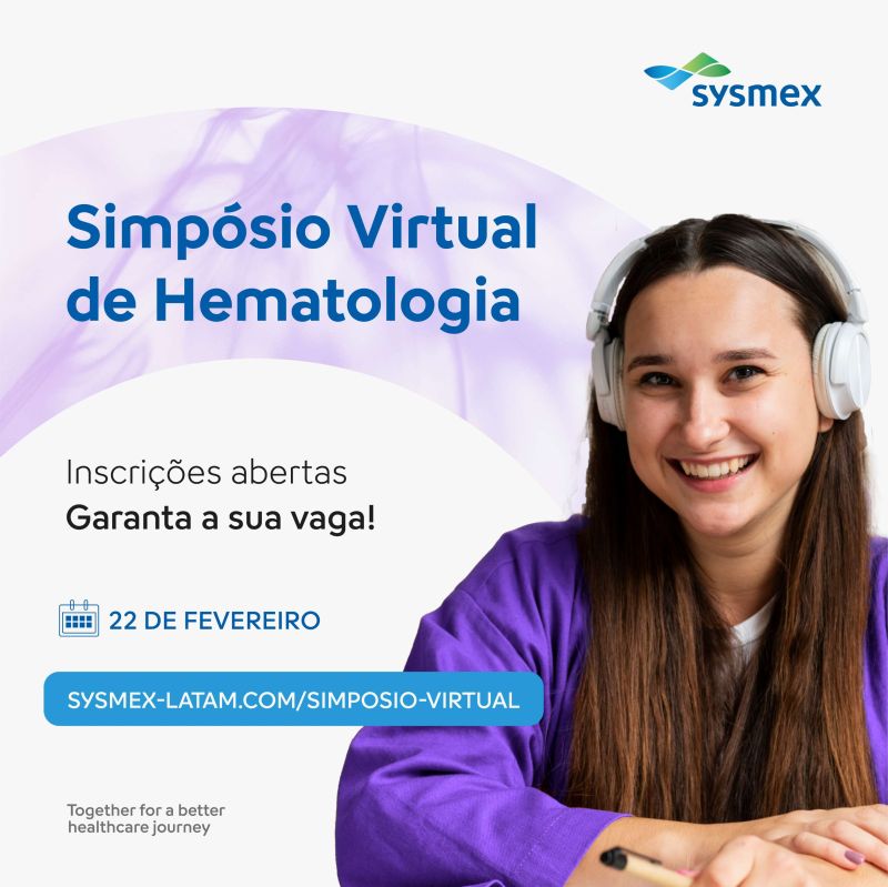 Sysmex está com inscrições abertas para Simpósio Virtual de Hematologia