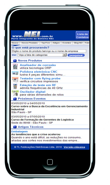 Portal NEI agora também pode ser acessado via celular