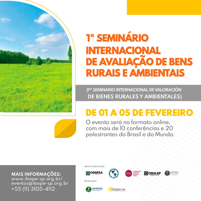 Especialista destaca critérios e métodos na desapropriação de imóveis rurais em seminário internacional on-line