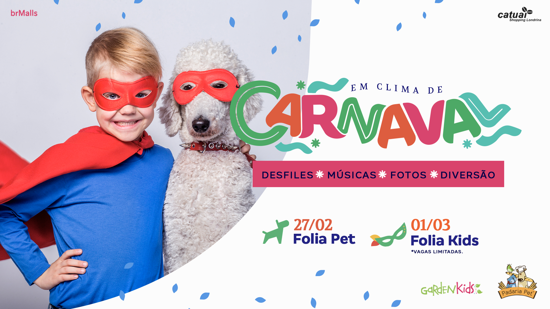 Em clima de Carnaval, shopping promove folia para pets e crianças￼