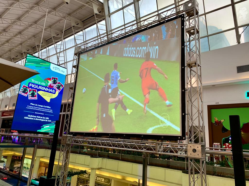 Shopping Curitiba irá transmitir os jogos do Brasil ao vivo