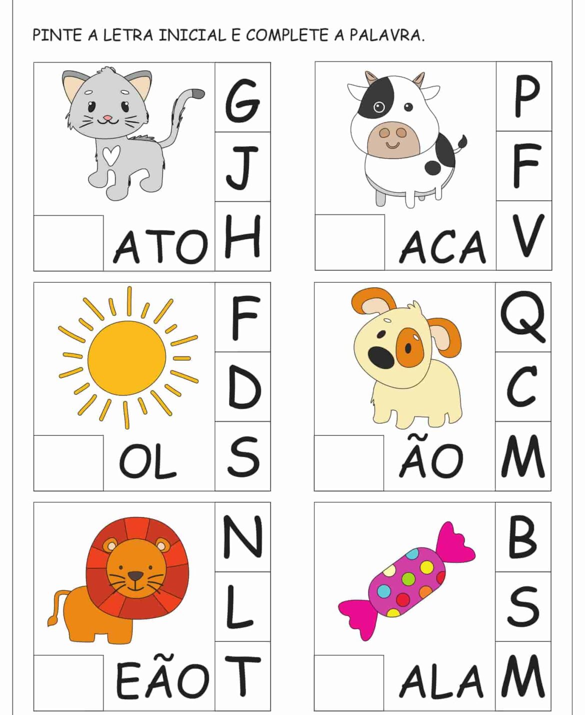 Atividades com Alfabeto - Educação Infantil